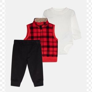 Baby Carter's 3-Piece Plaid Vest Set
